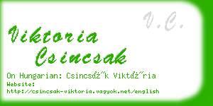 viktoria csincsak business card